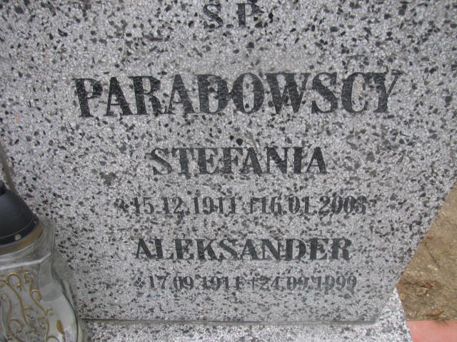 Aleksander Paradowski 1914 Wołów - Grobonet - Wyszukiwarka osób pochowanych