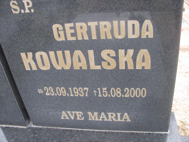 Gertruda Kowalska 1937 Wołów - Grobonet - Wyszukiwarka osób pochowanych