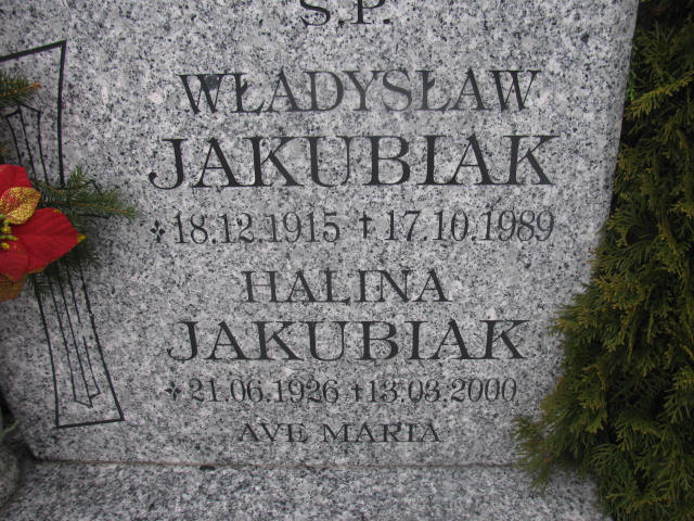 Władysław Jakubiak 1915 Wołów - Grobonet - Wyszukiwarka osób pochowanych