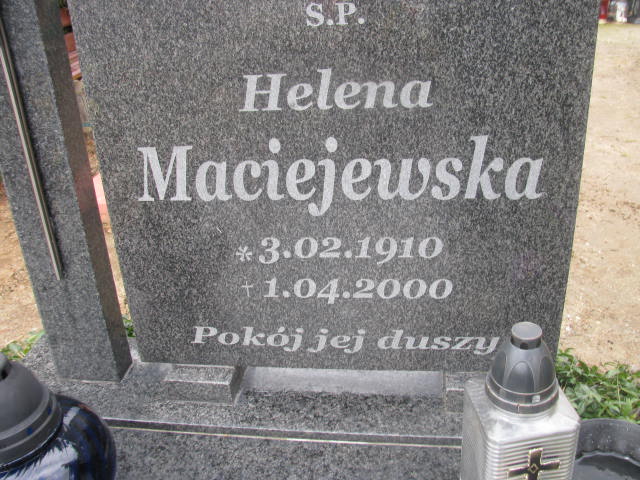 Helena Maciejewska 1910 Wołów - Grobonet - Wyszukiwarka osób pochowanych