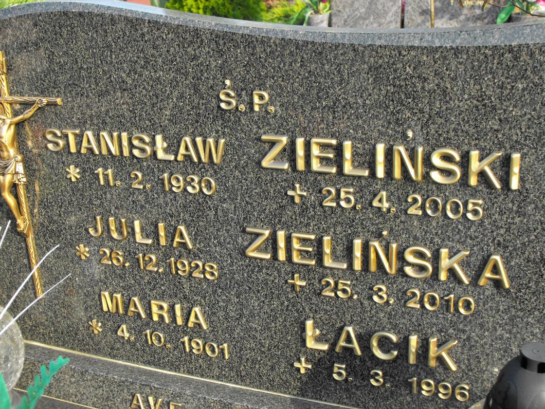 Julia Zielińska 1928 Wołów - Grobonet - Wyszukiwarka osób pochowanych