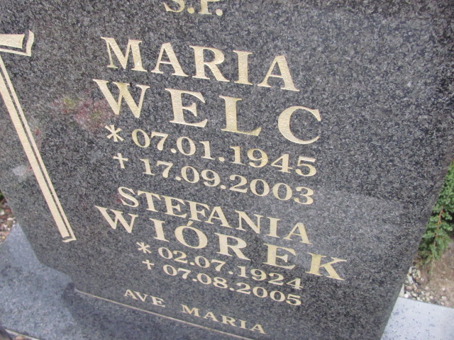 Maria Welc 1946 Wołów - Grobonet - Wyszukiwarka osób pochowanych