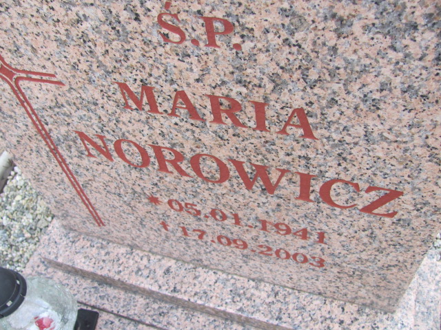 Maria Norowicz 1941 Wołów - Grobonet - Wyszukiwarka osób pochowanych