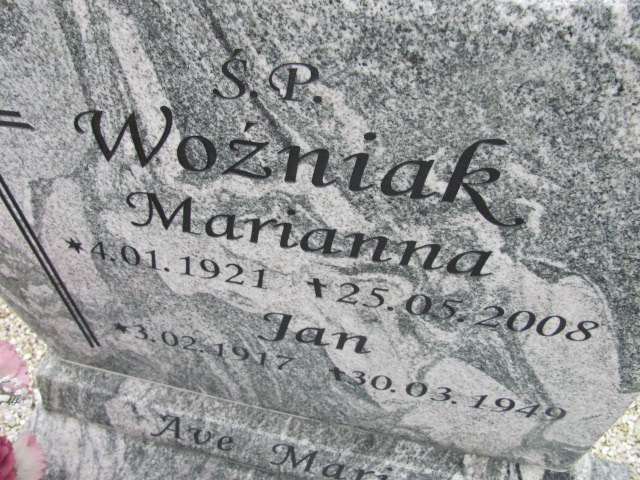 Marianna Woźniak 1921 Wołów - Grobonet - Wyszukiwarka osób pochowanych