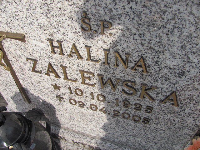 Halina Elżbieta Zalewska 1925 Wołów - Grobonet - Wyszukiwarka osób pochowanych