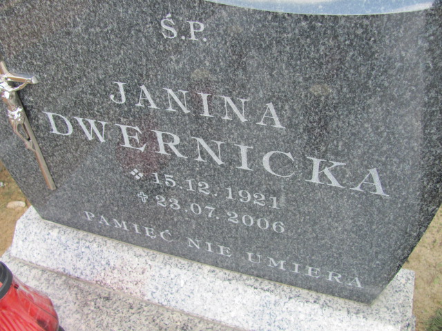 Janina Dwernicka 1921 Wołów - Grobonet - Wyszukiwarka osób pochowanych