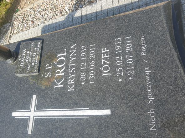 Józef Hauda 1907 Wołów - Grobonet - Wyszukiwarka osób pochowanych